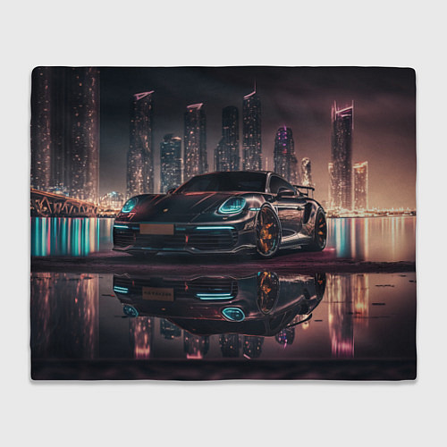 Плед Porshe night city / 3D-Велсофт – фото 1