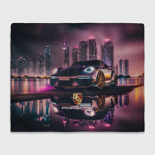 Плед Porshe night city / 3D-Велсофт – фото 1
