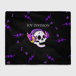 Плед Joy Division неоновый череп