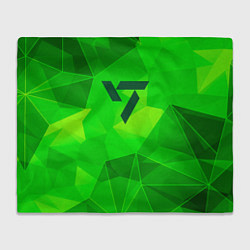 Плед флисовый Seventeen green poly, цвет: 3D-велсофт