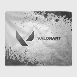 Плед флисовый Valorant - white gradient по-горизонтали, цвет: 3D-велсофт