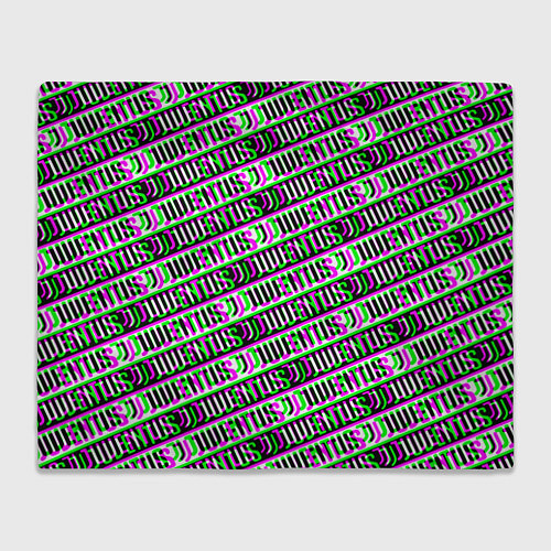 Плед Juventus glitch pattern / 3D-Велсофт – фото 1