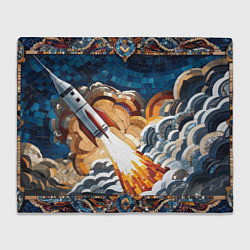 Плед Мозаика ракета