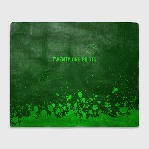 Плед Twenty One Pilots - green gradient посередине / 3D-Велсофт – фото 1