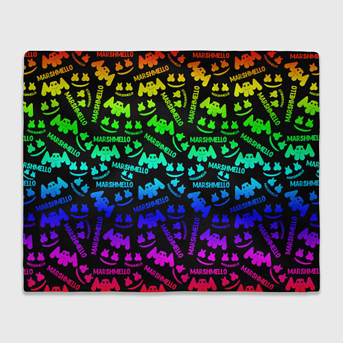 Плед Marshmello neon steel pattern / 3D-Велсофт – фото 1