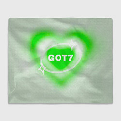 Плед флисовый Got7 сердце, цвет: 3D-велсофт