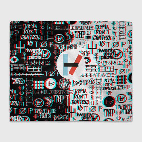 Плед Twenty one pilots glitch pattern / 3D-Велсофт – фото 1