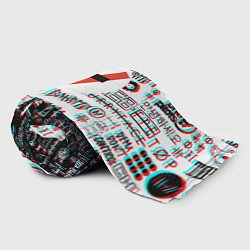 Плед флисовый Twenty one pilots glitch pattern, цвет: 3D-велсофт — фото 2