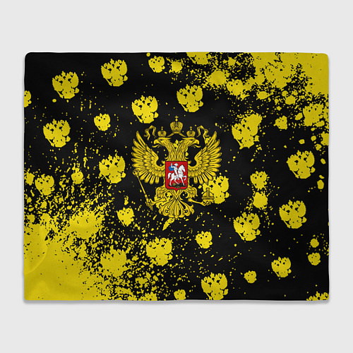 Плед Жёлтые краски герб / 3D-Велсофт – фото 1