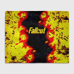 Плед флисовый Fallout огненные краски стиль, цвет: 3D-велсофт