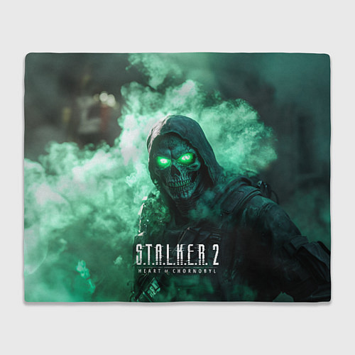 Плед Stalker 2 череп с зелеными глазами / 3D-Велсофт – фото 1