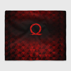 Плед God of War red poly