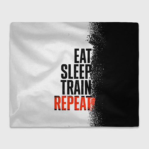 Плед Eat sleep train repeat / 3D-Велсофт – фото 1