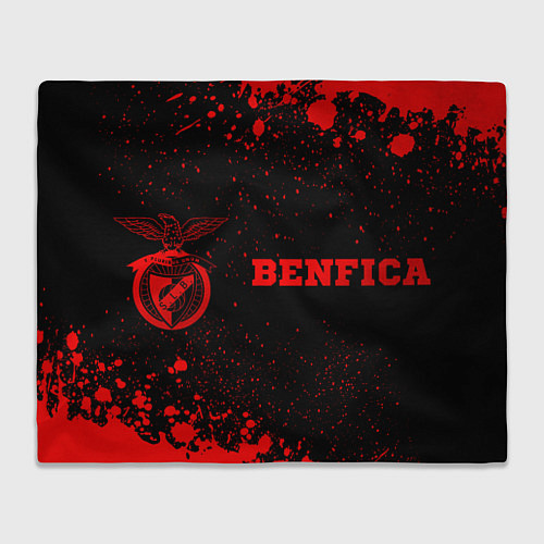 Плед Benfica - red gradient по-горизонтали / 3D-Велсофт – фото 1