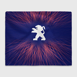 Плед флисовый Peugeot red energy, цвет: 3D-велсофт