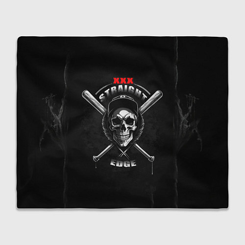 Плед Straight edge череп с битами / 3D-Велсофт – фото 1