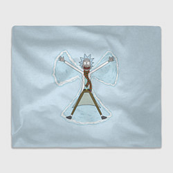 Плед Рик и Морти снег - бабочка