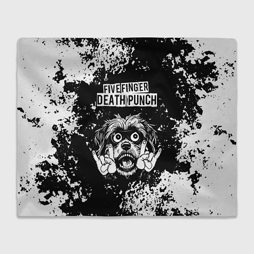 Плед Five Finger Death Punch рок пес / 3D-Велсофт – фото 1