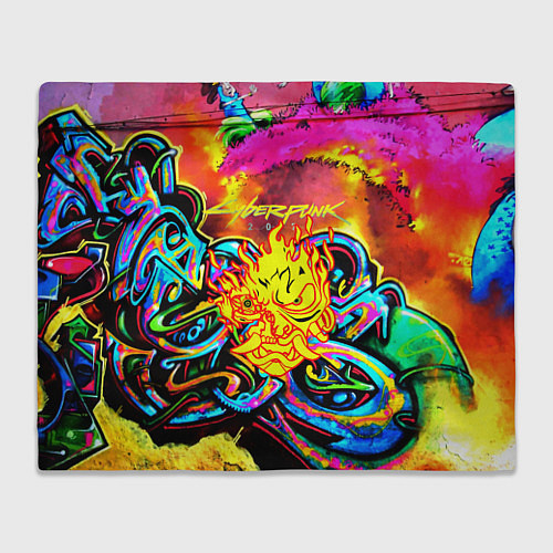 Плед Cyberpunk 2077 graffity game / 3D-Велсофт – фото 1