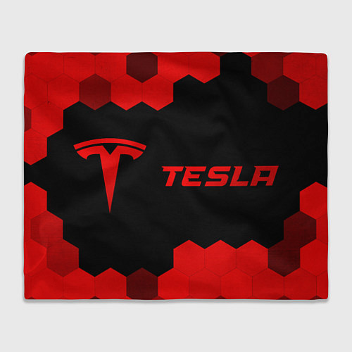Плед Tesla - red gradient по-горизонтали / 3D-Велсофт – фото 1