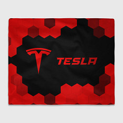 Плед Tesla - red gradient по-горизонтали