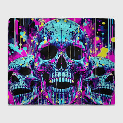 Плед Cool skull sketch - blots