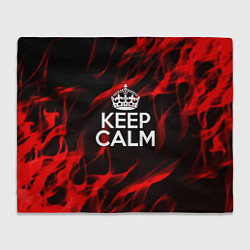 Плед Keep calm flame red