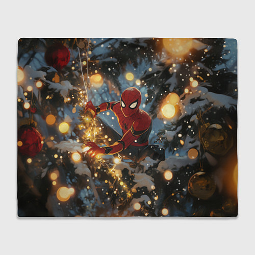 Плед Spiderman на новогодней елке / 3D-Велсофт – фото 1