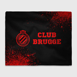 Плед флисовый Club Brugge - red gradient по-горизонтали, цвет: 3D-велсофт