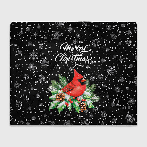 Плед Рождественский красный кардинал / 3D-Велсофт – фото 1