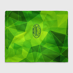 Плед флисовый AC Milan green poly, цвет: 3D-велсофт