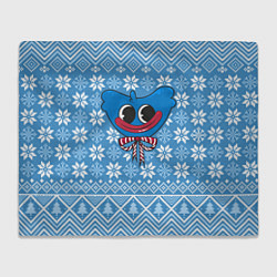 Плед флисовый Huggy Wuggy миленький новогодний свитер ugly, цвет: 3D-велсофт