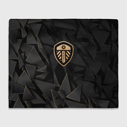 Плед флисовый Leeds United golden poly, цвет: 3D-велсофт