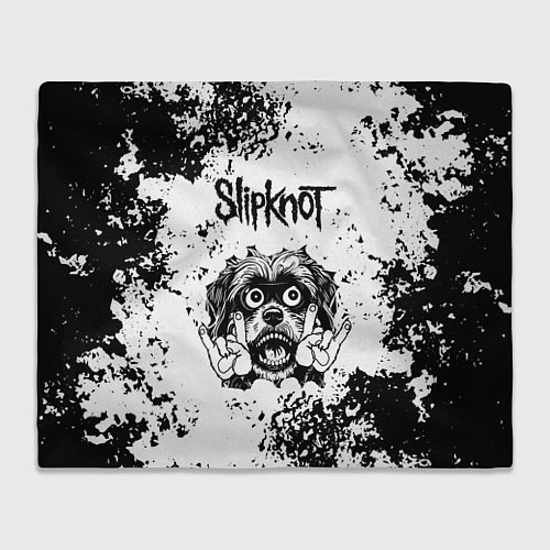 Плед Slipknot - рок пес / 3D-Велсофт – фото 1