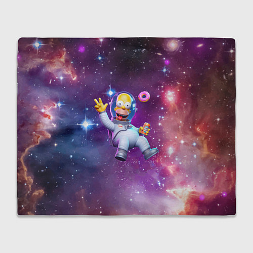 Плед Homer Simpson in space - ai art / 3D-Велсофт – фото 1