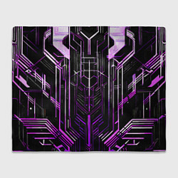 Плед Purple lines on a black background