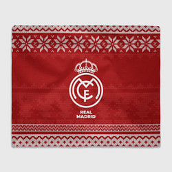 Плед флисовый Новогодний Real Madrid, цвет: 3D-велсофт
