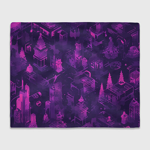 Плед Неоновый городок / 3D-Велсофт – фото 1