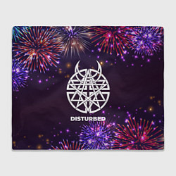 Плед флисовый Праздничный Disturbed, цвет: 3D-велсофт