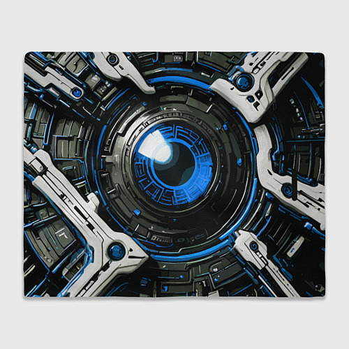 Плед Синяя сфера киберпанк / 3D-Велсофт – фото 1