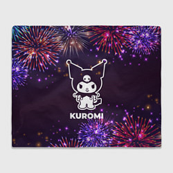 Плед флисовый Праздничный Kuromi, цвет: 3D-велсофт