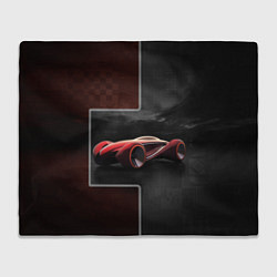 Плед Футуристичный красный спорткар