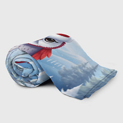 Плед флисовый Зимний совенок в шапочке, цвет: 3D-велсофт — фото 2