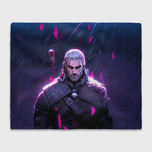 Плед Geralt - neon rain / 3D-Велсофт – фото 1