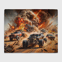 Плед флисовый Mad Max - explosion cars, цвет: 3D-велсофт