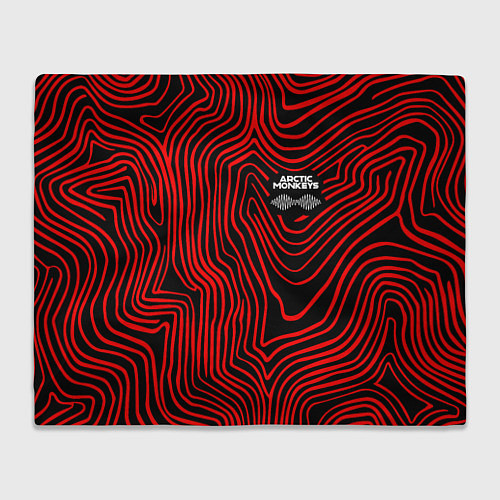 Плед Arctic Monkeys - красные линии / 3D-Велсофт – фото 1