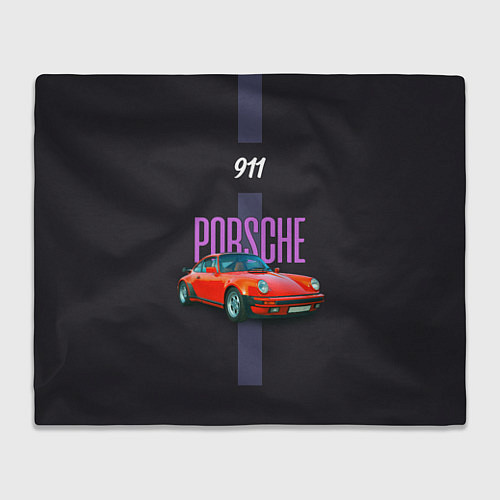 Плед Porsche 911 cпортивный немецкий автомобиль / 3D-Велсофт – фото 1