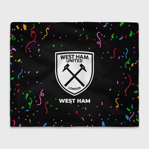 Плед West Ham конфети / 3D-Велсофт – фото 1