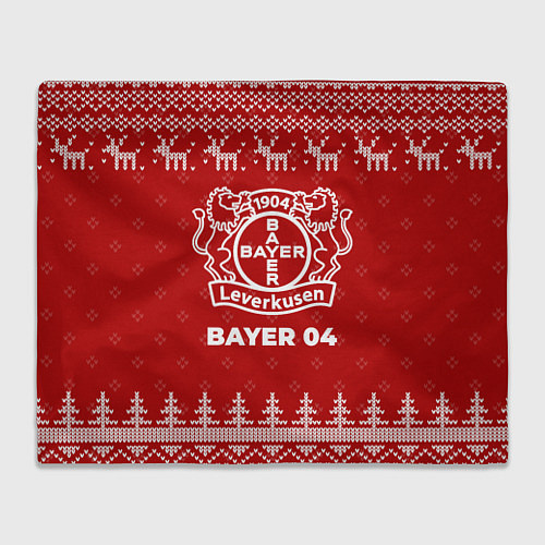 Плед Новогодний Bayer 04 с оленями / 3D-Велсофт – фото 1