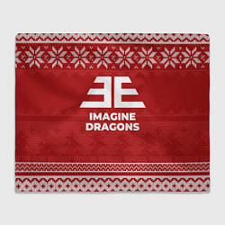 Плед флисовый Новогодний Imagine Dragons, цвет: 3D-велсофт